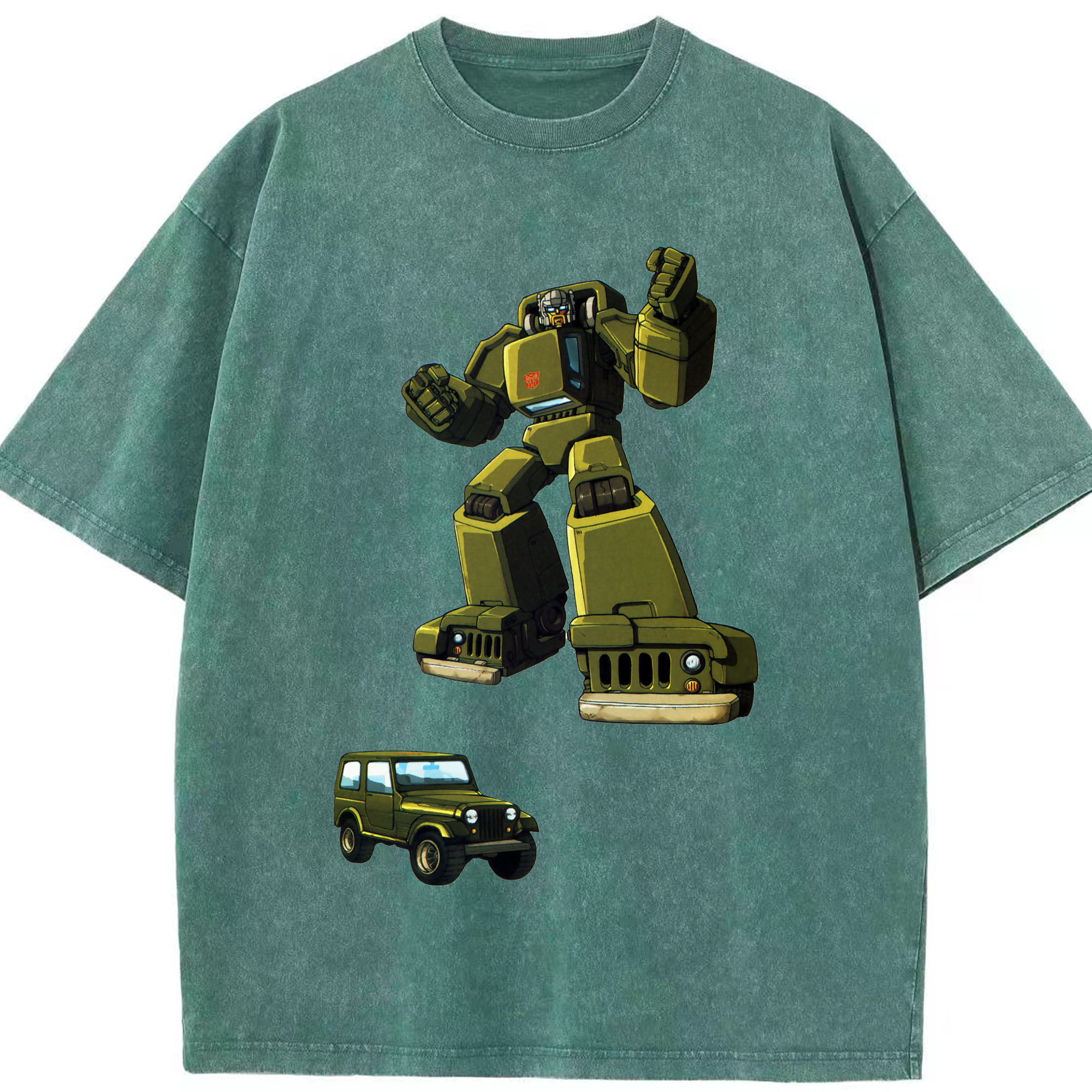（画像用）  綿100% ヴィンテージ風 半袖Tシャツ（フロントプリント）